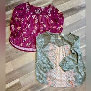 Mason &Belle Flowy, Bohemian, Boho,Embroidered Blouses Size L